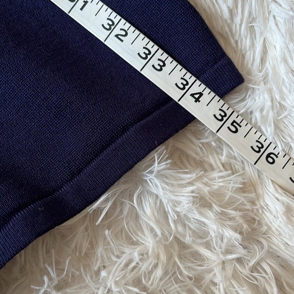 Navy Blue Long Sleeve Bodycon Sweater Dress XL NWT | Stretch Knit Mock Neck - Picture 9 of 14